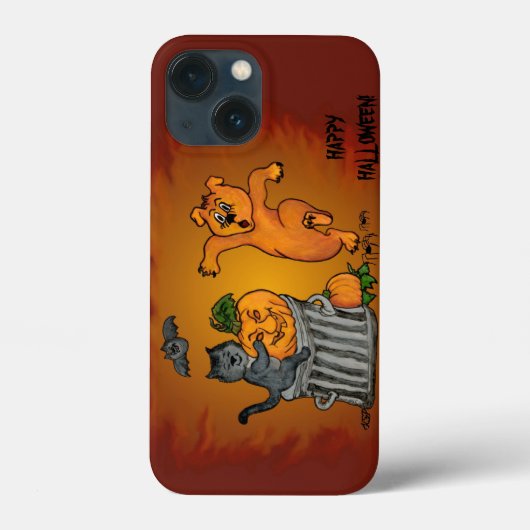 Happy Halloween! Cat Bat Dog en Spider Case-Mate iPhone Case (Achterkant)
