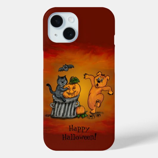 Happy Halloween! Cat Bat Dog en Spider Case-Mate iPhone Case (Achterkant)