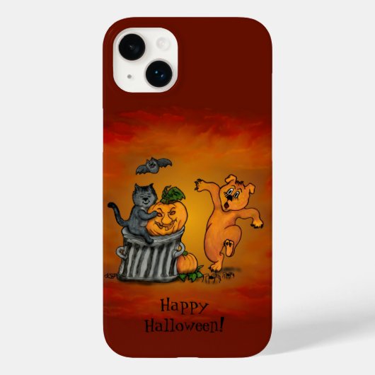 Happy Halloween! Cat Bat Dog en Spider Case-Mate iPhone Case (Achterkant)