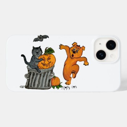 Happy Halloween! Cat Bat Dog en Spider Case-Mate iPhone Case (Achterkant (horizontaal))