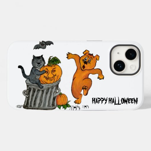 Happy Halloween! Cat Bat Dog en Spider Case-Mate iPhone Case (Achterkant (horizontaal))