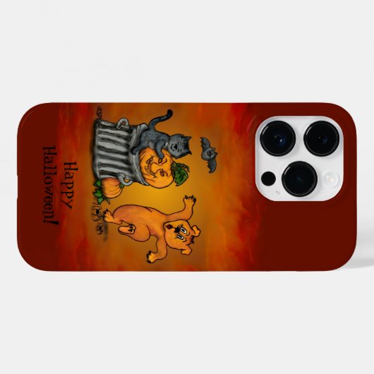 Happy Halloween! Cat Bat Dog en Spider Case-Mate iPhone Case (Achterkant (horizontaal))