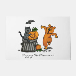 Happy Halloween! Cat Bat Dog en Spider Deurmat
