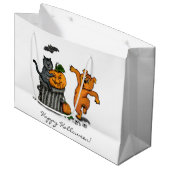 Happy Halloween! Cat Bat Dog en Spider Groot Cadeauzakje (Voorkant Gekanteld)