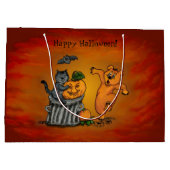 Happy Halloween! Cat Bat Dog en Spider Groot Cadeauzakje (Achterkant)