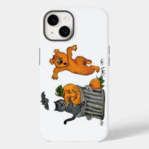 Happy Halloween! Cat Bat Dog en Spider iPhone 14 Hoesje