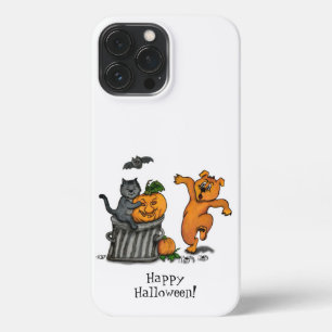 Happy Halloween! Cat Bat Dog en Spider iPhone 13 Pro Max Hoesje