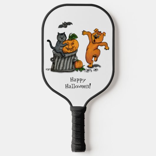Happy Halloween! Cat Bat Dog en Spider Pickleball Paddle (Voorkant)