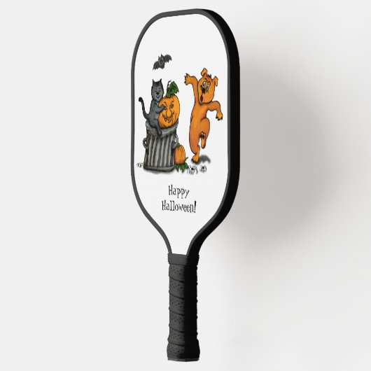 Happy Halloween! Cat Bat Dog en Spider Pickleball Paddle (Links)