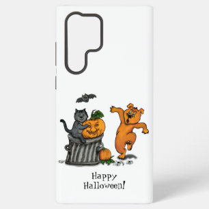 Happy Halloween! Cat Bat Dog en Spider Samsung Galaxy Hoesje