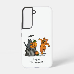 Happy Halloween! Cat Bat Dog en Spider Samsung Galaxy Hoesje