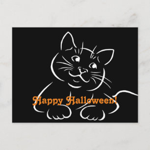 Happy Halloween Cat Briefkaart