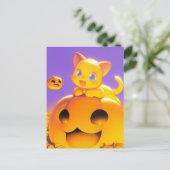 Happy Halloween Cat Briefkaart (Staand voorkant)