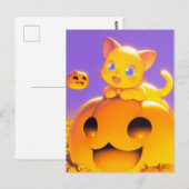 Happy Halloween Cat Briefkaart (Voorkant / Achterkant)