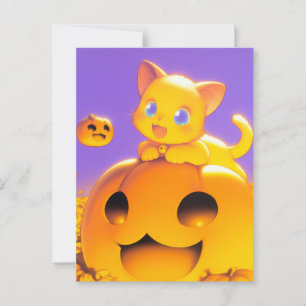 Happy Halloween Cat Briefkaart