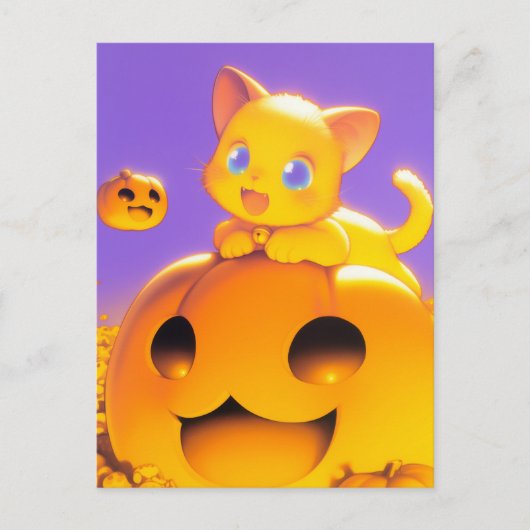 Happy Halloween Cat Briefkaart (Voorkant)