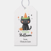 Happy Halloween Cat Custom Gift Labels Cadeaulabel (Voorkant)
