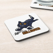 Happy Halloween Cat en Mouse Onderzetter (Linkerzijde)