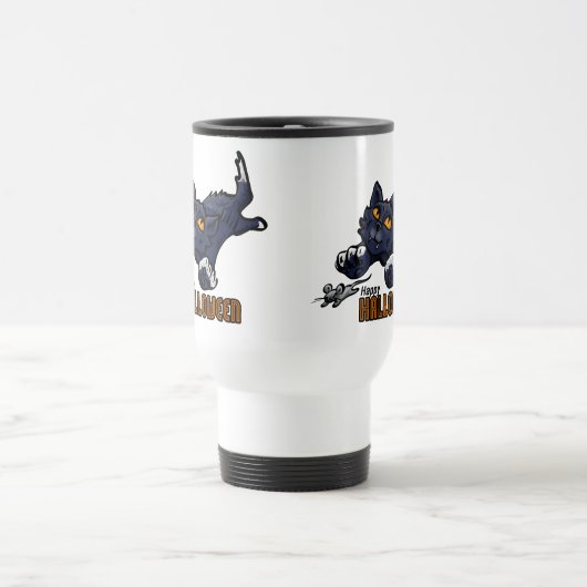 Happy Halloween Cat en Mouse Reisbeker (Center)