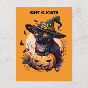 Happy Halloween Cat Feestdagenkaart
