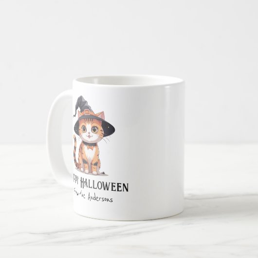 Happy Halloween Cat Koffiemok (Voorkant links)