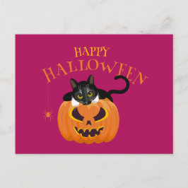 Happy Halloween Cat leuk Briefkaart