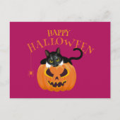 Happy Halloween Cat leuk Briefkaart (Voorkant)