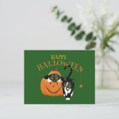 Happy Halloween Cat leuk Briefkaart (Staand voorkant)