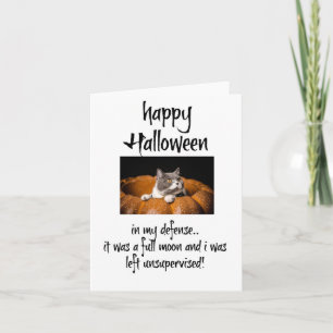 Happy Halloween, Cat Lover Kaart met Gezegde