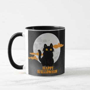 Happy Halloween Cat met Full Moon Mok
