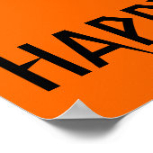 Happy Halloween Cat op Tombstone R.I.P. Poster (Hoek)