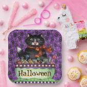 Happy Halloween Cat Papieren Bordje (Feest)