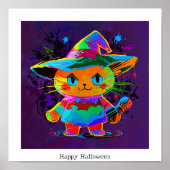 Happy Halloween Cat Poster (Voorkant)