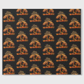 Happy Halloween Cat Pumpkin Cadeaupapier (Vlak)