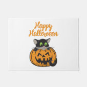 Happy Halloween Cat Pumpkin Deurmat (Voorkant)