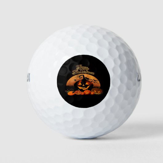 Happy Halloween Cat Pumpkin Golfballen (Voorkant)