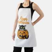 Happy Halloween Cat Pumpkin Schort (Insitu)