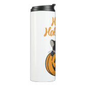 Happy Halloween Cat Pumpkin Thermosbeker (Gedraaid links)