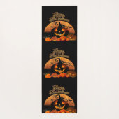 Happy Halloween Cat Pumpkin Yogamat (Achterkant)