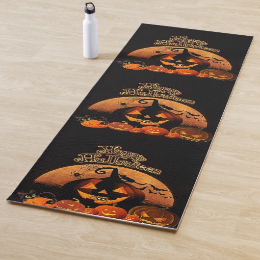 Happy Halloween Cat Pumpkin Yogamat (In situ)