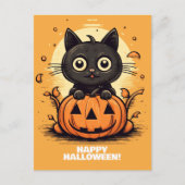 Happy Halloween Cat - Spooky Cat Lover's Briefkaar Briefkaart (Voorkant)