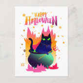 Happy Halloween Cat Vinsant Briefkaart (Voorkant)