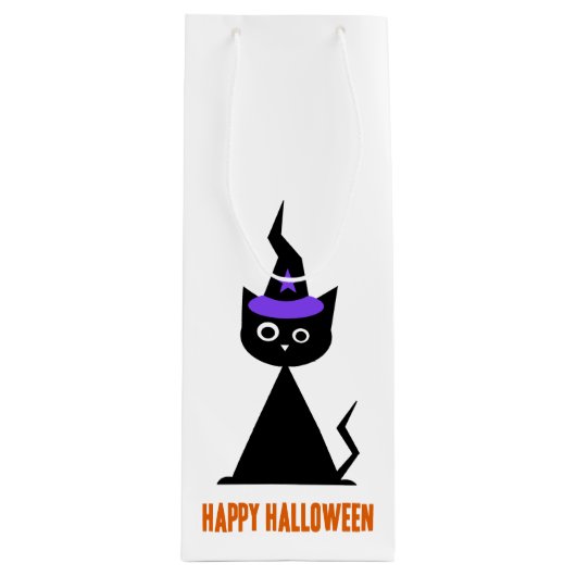 Happy {halloween} Cat Wijn Cadeautas (Voorkant)
