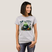 Happy Halloween Cauldron Bats Spider T-shirt (Voorkant volledig)