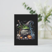 Happy Halloween Cauldron Briefkaart Invitation Kaa (Staand voorkant)