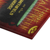 Happy Halloween Cauldron Fire gepersonaliseerd Snijplank (Hoek)