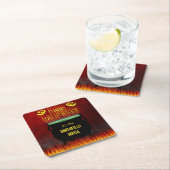 Happy Halloween Cauldron Fire Kartonnen Onderzetters (Insitu)