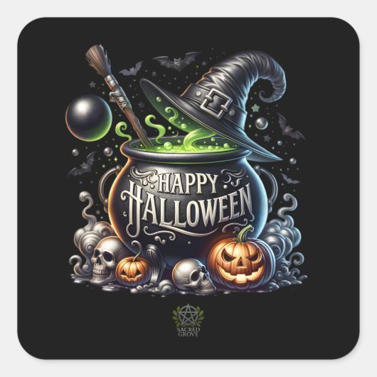 Happy Halloween Cauldron Stickers (Voorkant)