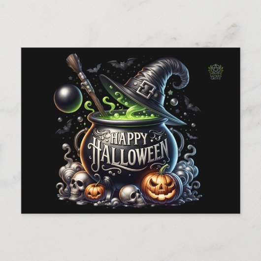 Happy Halloween Cauldron Uitnodiging (Voorkant)