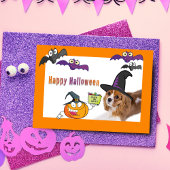 Happy Halloween Cavalier King Charles Witch Kaart
